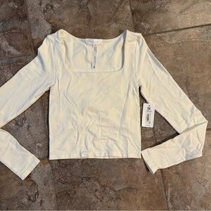 Altar'd State Cream Long Sleeve Top
